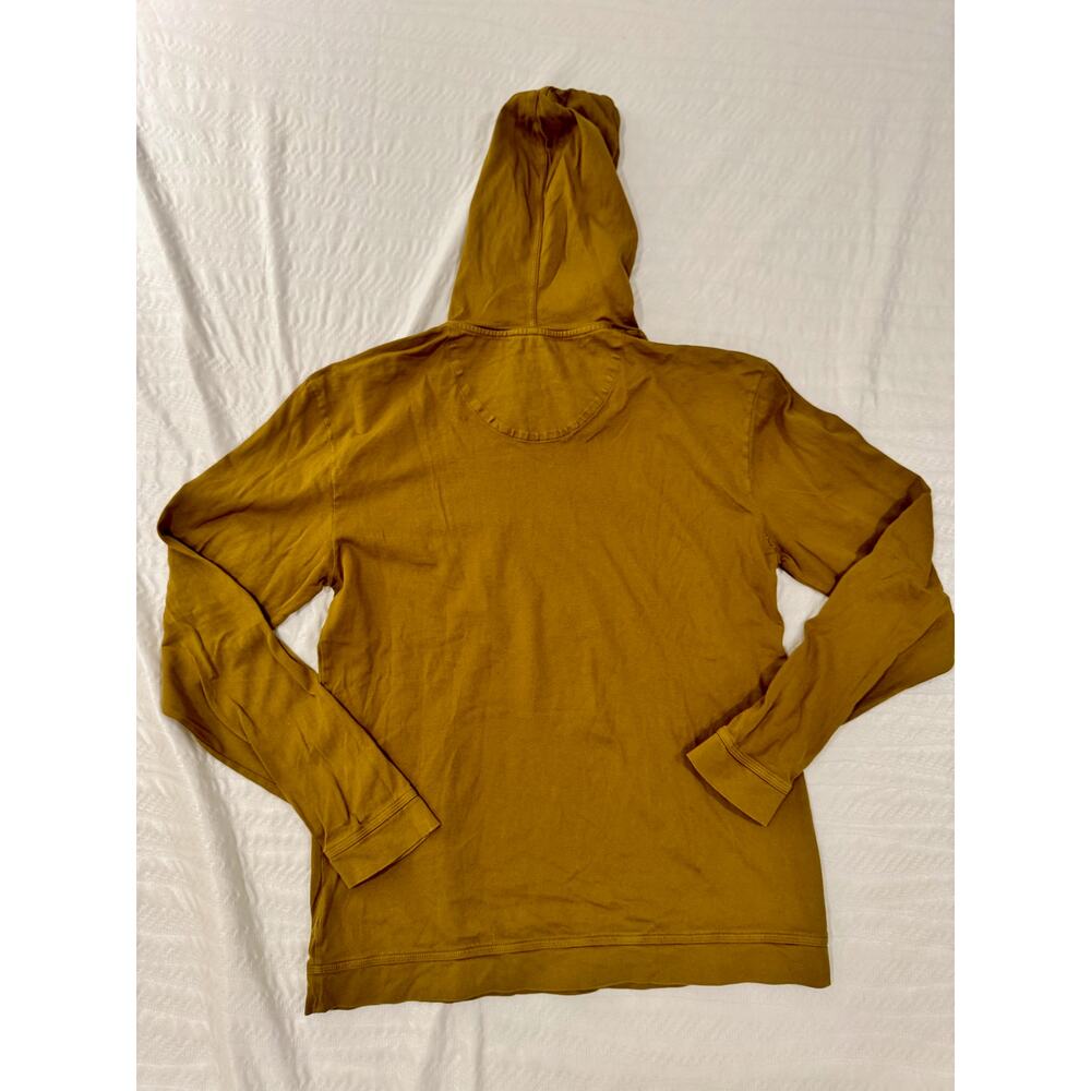 Lacoste Mustard Yellow Hoodie Men's 4 100% Cotton Devanlay Quiet Luxury - Picture 9 of 13